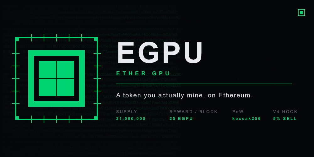 EtherGPU - a token you actually mine on ethereum